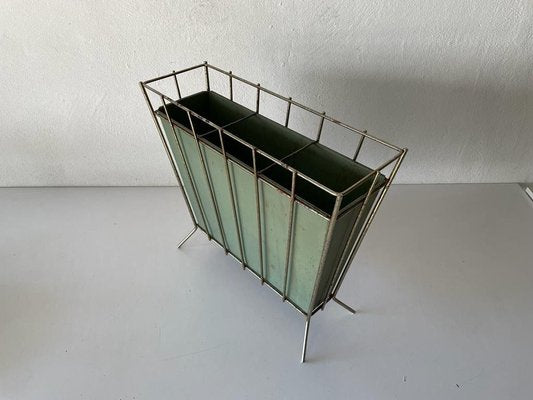 Mid-Century Frame Design Green Metal Umbrella Stand, 1950s-RDS-1368227