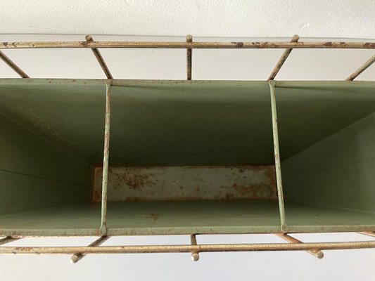 Mid-Century Frame Design Green Metal Umbrella Stand, 1950s-RDS-1368227