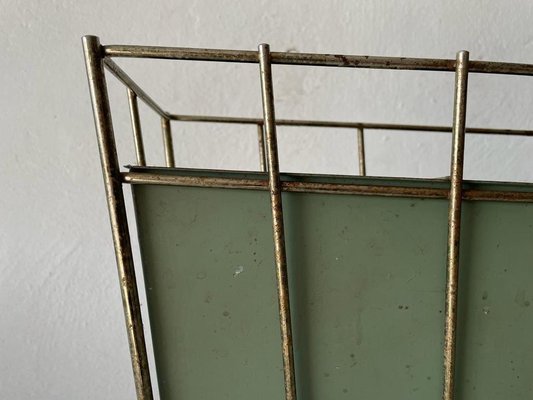 Mid-Century Frame Design Green Metal Umbrella Stand, 1950s-RDS-1368227