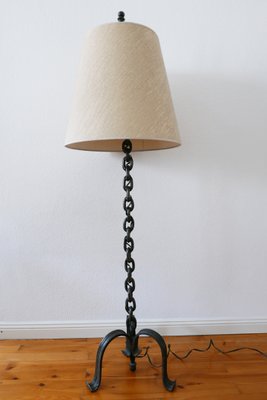 Mid-Century Franz West Style Wrought Iron Chain Floor Lamp, 1960s, Germany-WPT-901335