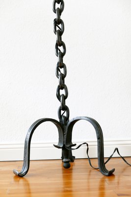 Mid-Century Franz West Style Wrought Iron Chain Floor Lamp, 1960s, Germany-WPT-901335