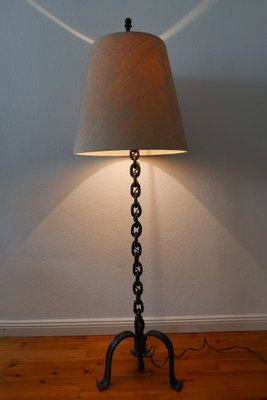 Mid-Century Franz West Style Wrought Iron Chain Floor Lamp, 1960s, Germany-WPT-901335