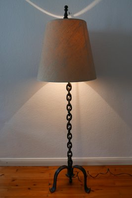 Mid-Century Franz West Style Wrought Iron Chain Floor Lamp, 1960s, Germany-WPT-901335