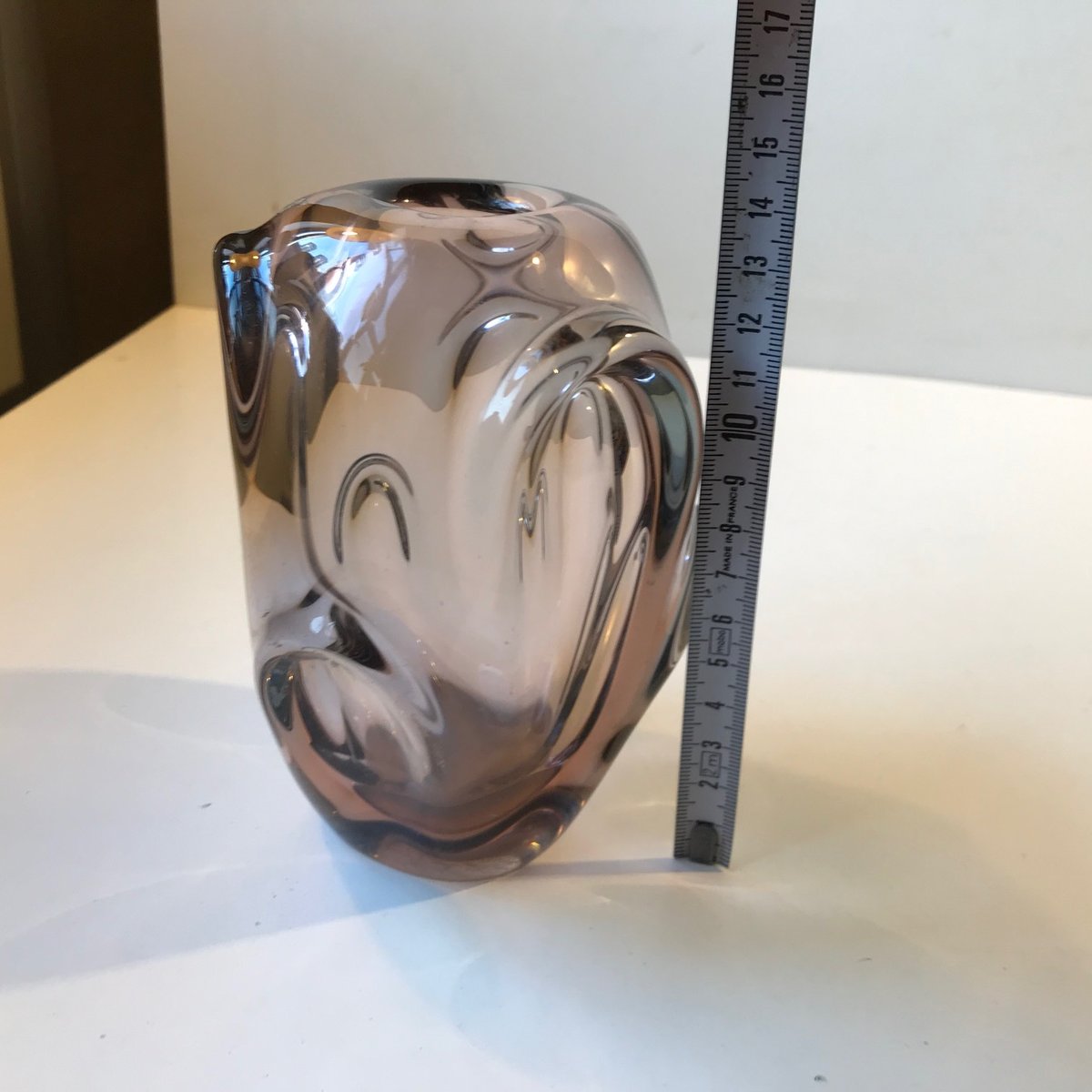 Mid-Century Freeform Glass Vase by Jan Beránek for Škrdlovice, 1950s