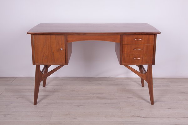 Mid-Century Freestanding Teak Desk, 1960s-NIT-1078585