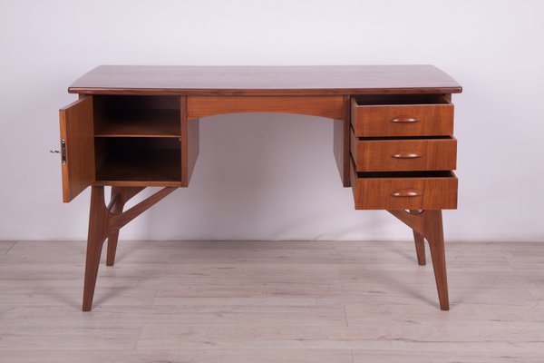 Mid-Century Freestanding Teak Desk, 1960s-NIT-1078585