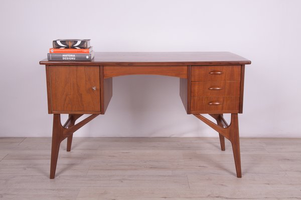 Mid-Century Freestanding Teak Desk, 1960s-NIT-1078585