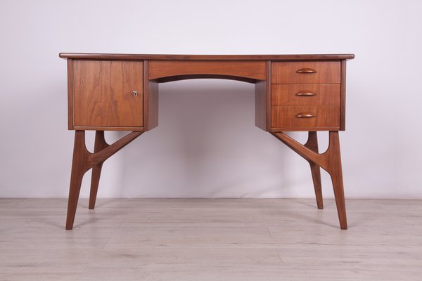 Mid-Century Freestanding Teak Desk, 1960s-NIT-1078585