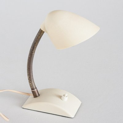 Mid-Century French Adjustable Brass and Bakelite Gooseneck Table Lamp, 1960s-ZFJ-600939