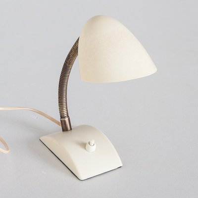 Mid-Century French Adjustable Brass and Bakelite Gooseneck Table Lamp, 1960s-ZFJ-600939