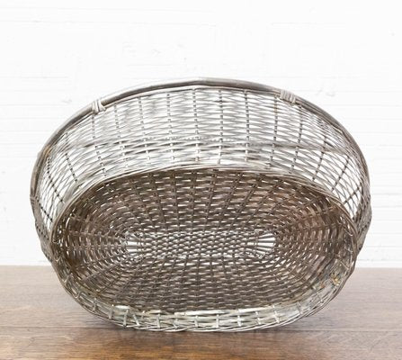 Mid-Century French Aluminium Basket Centerpiece-RIU-1078193