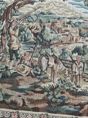 Mid-Century French Aubusson Style Jaquar Tapestry, 1980s-YMM-1769395