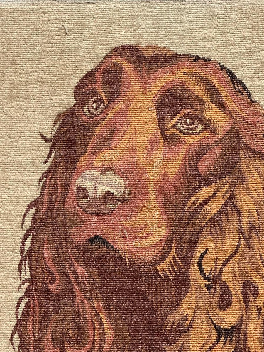 Mid-Century French Aubusson Tapestry with Dog Design from Bobyrugs, 1920s