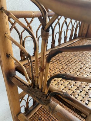 Mid-Century French Bamboo and Rattan Shelf, 1950s-DHH-686888