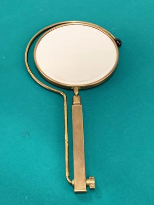 Mid-Century French Brass Adjustable Table Mirror, 1950s-JDR-1125948