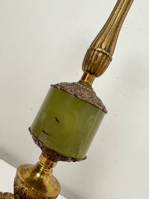 Mid-Century French Brass and Marble-Onyx Table Lamp, 1960s-WZZ-1722502