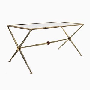 Mid-Century French Brass Coffee Table by Maison Bagues, 1950s-NB-655122