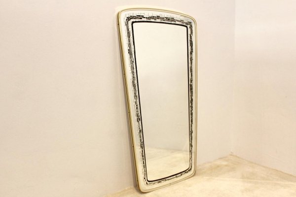 Mid-Century French Brass Framed Mirror-MO-689510