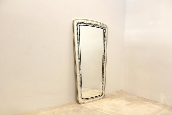 Mid-Century French Brass Framed Mirror-MO-689510