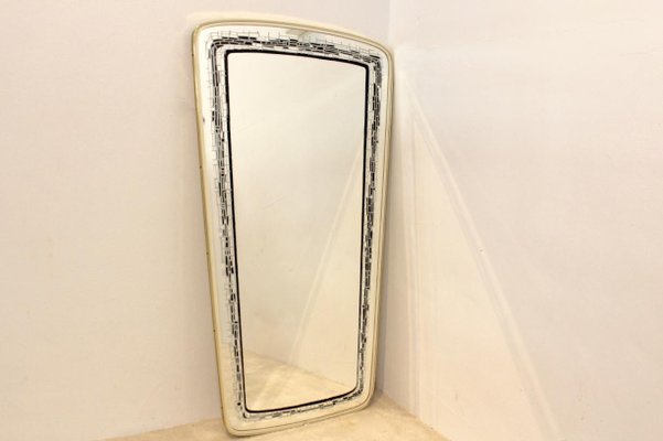 Mid-Century French Brass Framed Mirror-MO-689510