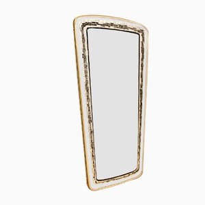 Mid-Century French Brass Framed Mirror-MO-689510