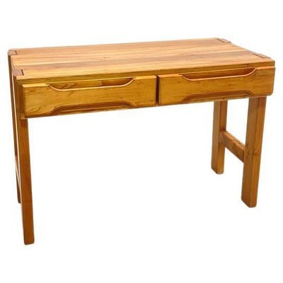 Mid-Century French Brutalist Desk in Pine by Maison Regain, 1960s-FGA-1216998