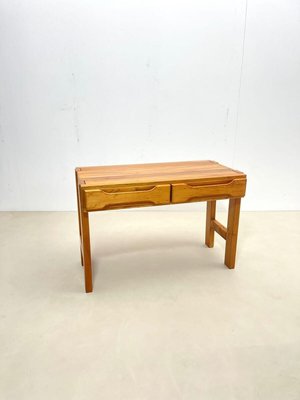 Mid-Century French Brutalist Desk in Pine by Maison Regain, 1960s-FGA-1216998