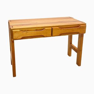 Mid-Century French Brutalist Desk in Pine by Maison Regain, 1960s-FGA-1216998