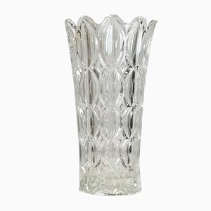 Mid-Century French Cast Crystal Vase, 1970s-LCR-949733