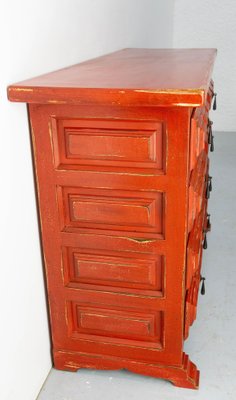 Mid-Century French Chest of Drawers in Red, 1960s-RIU-2041527