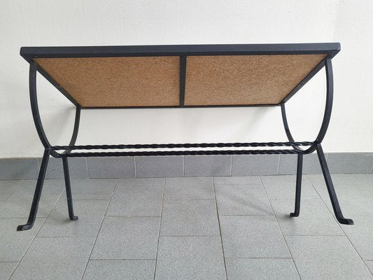 Mid-Century French Coffee Table in Ceramic and Steel, 1950-CGX-1806268