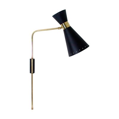 Mid-Century French Diabolo Articulating Wall Lamp Sconce, 1950s-OE-897904