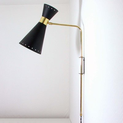 Mid-Century French Diabolo Articulating Wall Lamp Sconce, 1950s-OE-897904