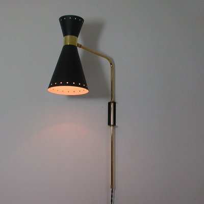 Mid-Century French Diabolo Articulating Wall Lamp Sconce, 1950s-OE-897904