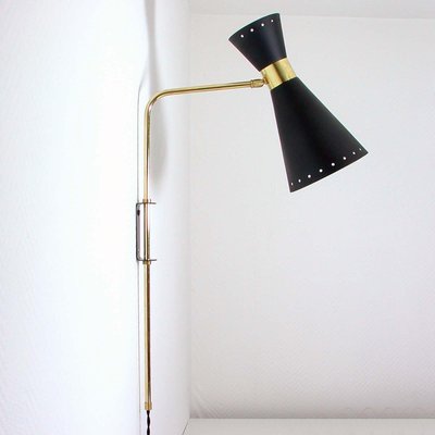 Mid-Century French Diabolo Articulating Wall Lamp Sconce, 1950s-OE-897904