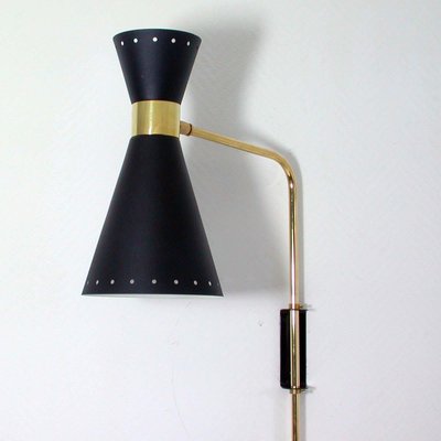 Mid-Century French Diabolo Articulating Wall Lamp Sconce, 1950s-OE-897904