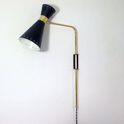 Mid-Century French Diabolo Articulating Wall Lamp Sconce, 1950s-OE-897904