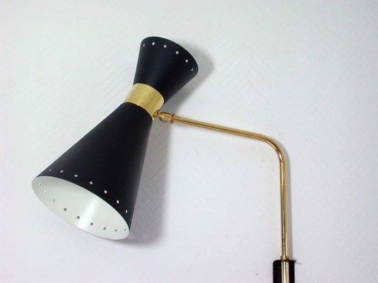 Mid-Century French Diabolo Articulating Wall Lamp Sconce, 1950s-OE-897904