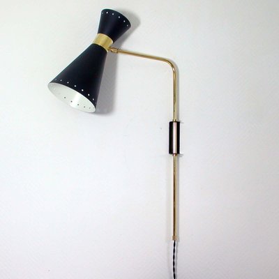 Mid-Century French Diabolo Articulating Wall Lamp Sconce, 1950s-OE-897904