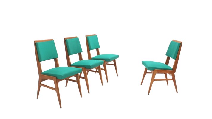 Mid-Century French Dining Chairs, 1950s, Set of 4-ZQ-1076031