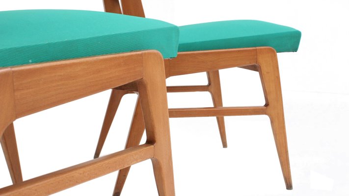 Mid-Century French Dining Chairs, 1950s, Set of 4-ZQ-1076031