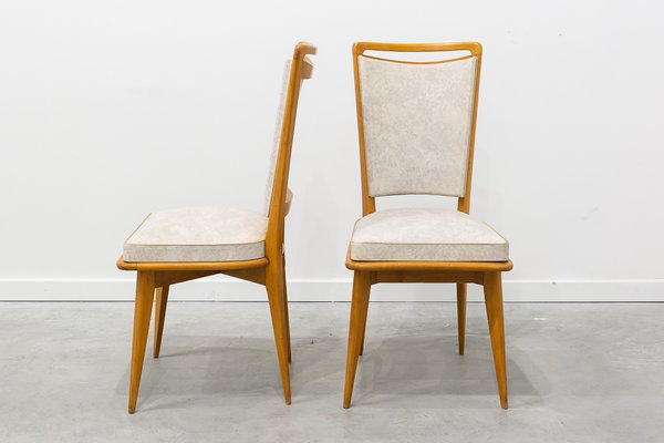 Mid-Century French Dining Chairs, 1950s, Set of 6-UJE-663473