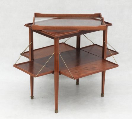 Mid-Century French Expandable Bar or Serving Table with Removeable Tray, 1950s-JUA-1736974