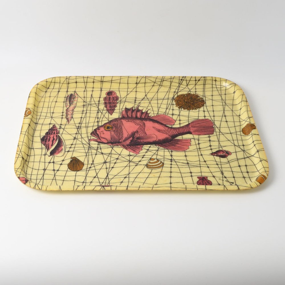 Mid-Century French Fiberglass Serving Tray, 1960s