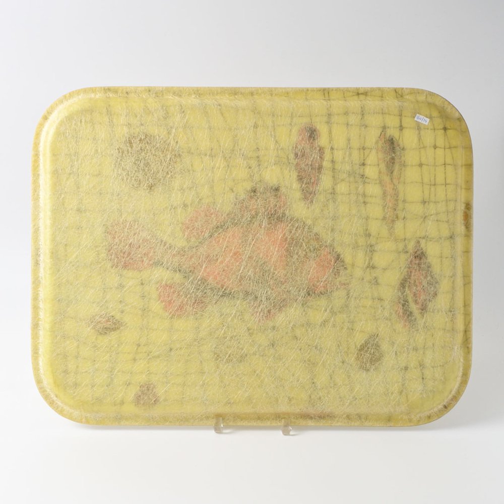 Mid-Century French Fiberglass Serving Tray, 1960s