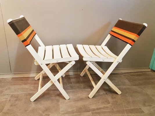 Mid-Century French Folding Chairs, Set of 6-POM-862048