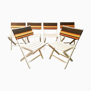 Mid-Century French Folding Chairs, Set of 6-POM-862048