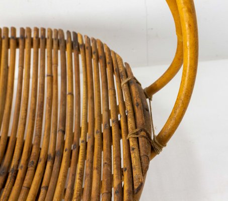 Mid-Century French Fruit Basket in Wicker-RIU-1298531