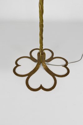 Mid-Century French Gilt Wrought Iron Floor Lamp, 1950s-XNH-564546