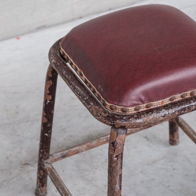 Mid-Century French Industrial Tubular Stool-JRP-1313976